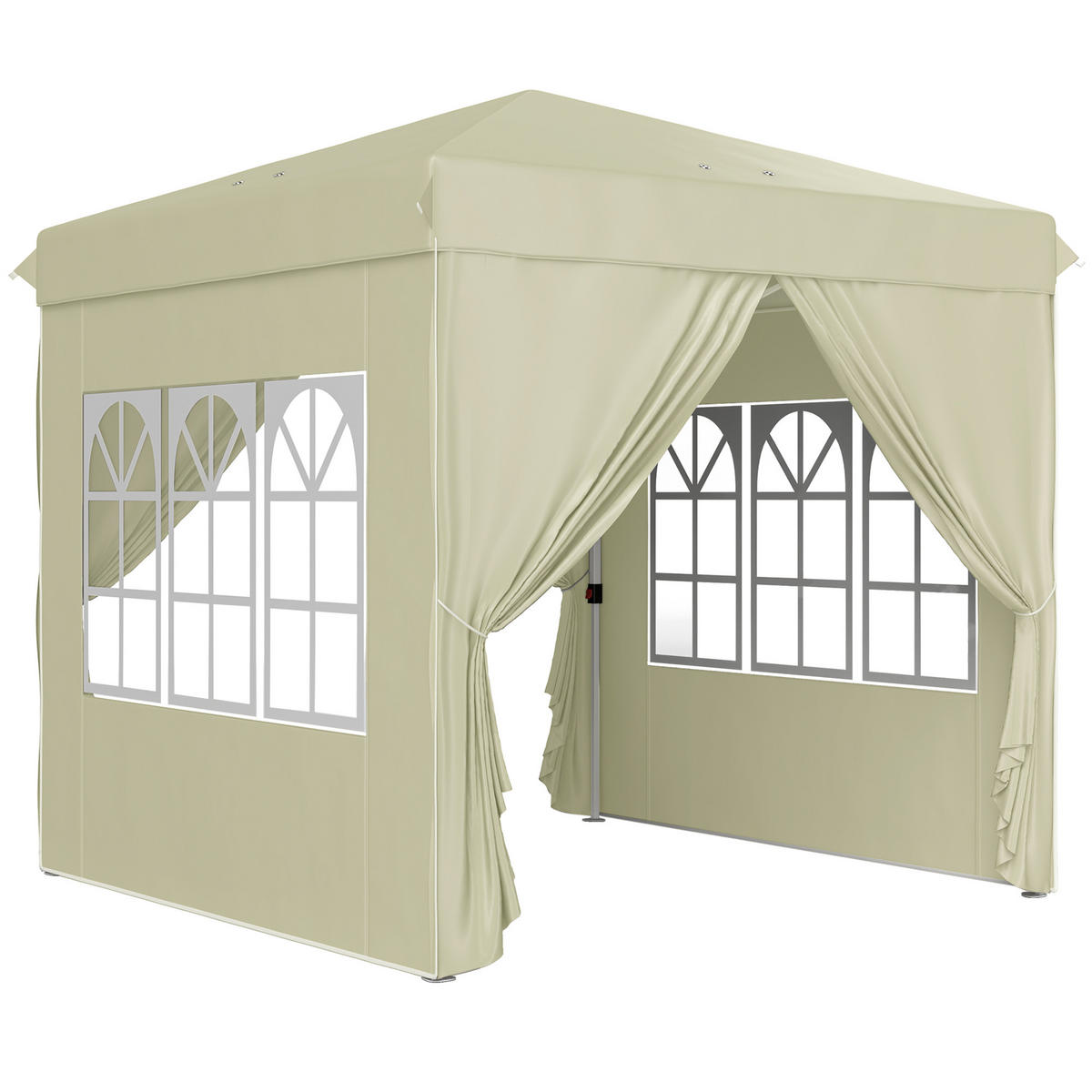 PAVILLON 2,5x2,5 m Pop-up Faltpavillon Cremeweiß - Beige, Metall (248/270/248cm) - ComfortXL