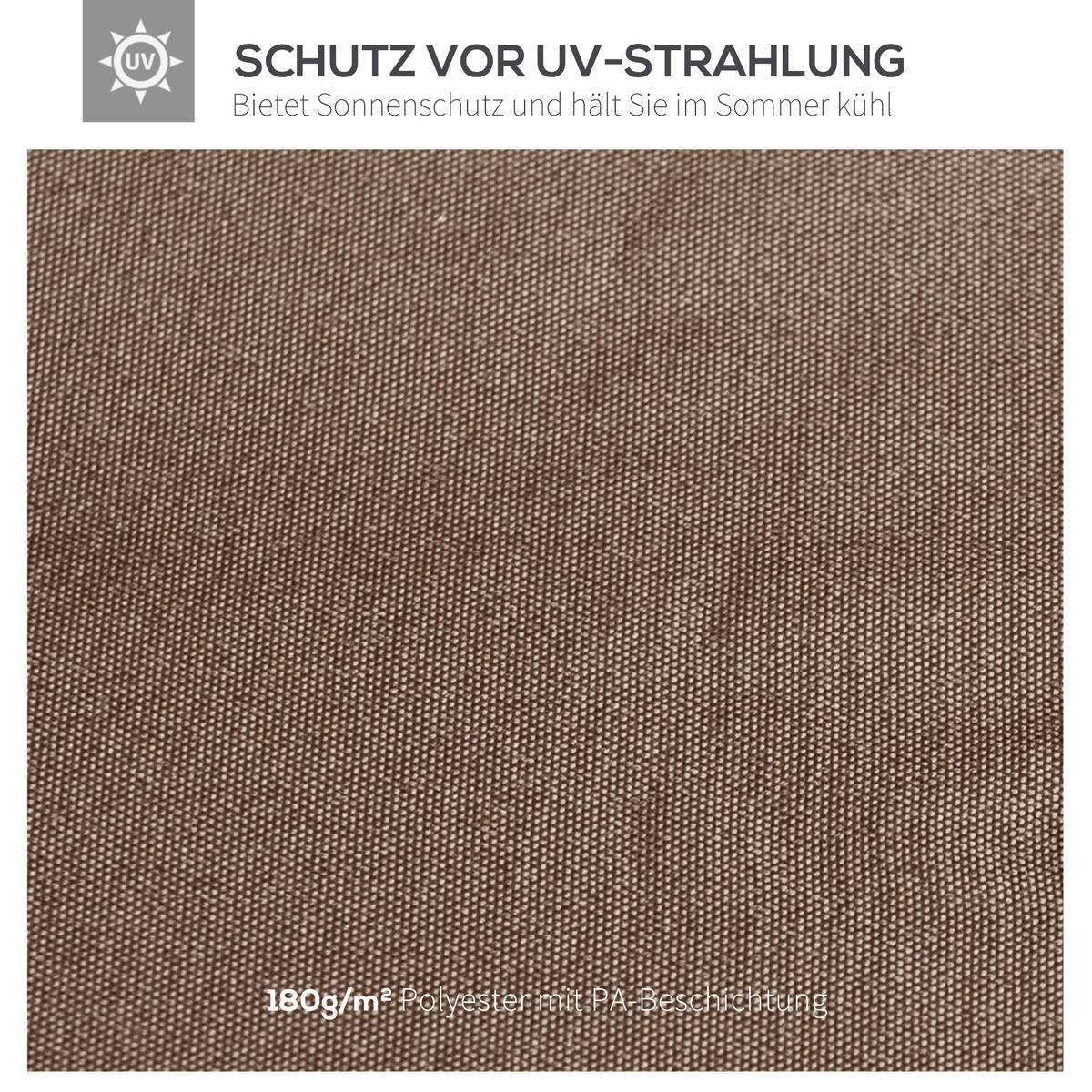 PAVILLON ERSATZDACH 2,93x2,93 m kaffeebraun - Mokka, Textil (298/295cm) - LEBENLANG