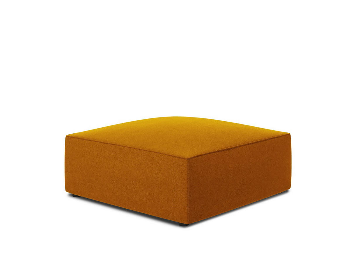 POUF Ruby aus Samt gelb - Gelb, Textil (93/40/93cm) - Micadoni