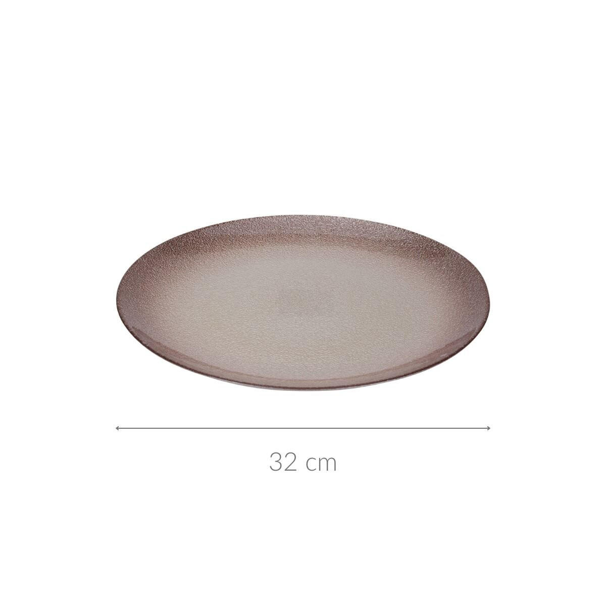 TELLER Beryt Ø 32 cm - Braun, Glas (32cm) - Home Styling Collection