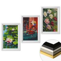 WANDBILDER 3er-Set - 40x60 cm Weißer Rahmen - Lilien im Garten, bunte Blumen - Weiß, Kunststoff (40/60cm) - ArtPrintCave