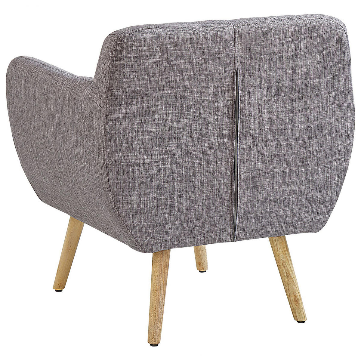 SESSEL Polsterbezug Grau Melby - Grau, Holz/Textil (59/77/68cm) - Beliani