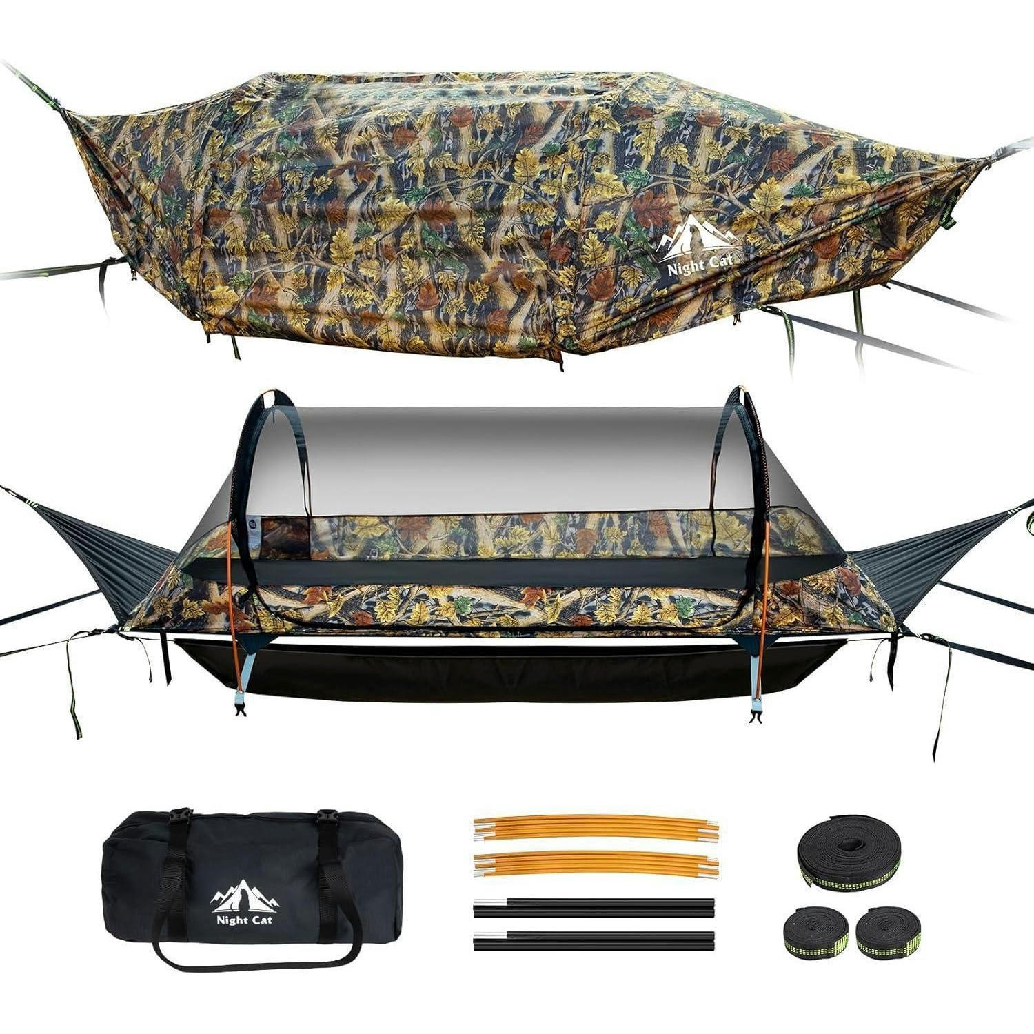 HÄNGEMATTENZELT mit Moskitonetz und Stauraum für 1 Person - Multicolor, Textil (70/2.5/220cm)