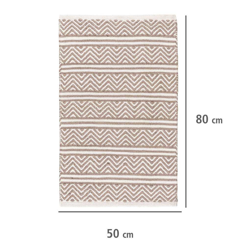 BADTEPPICH Shaki 80/50 cm - Beige, Textil (80/50cm)