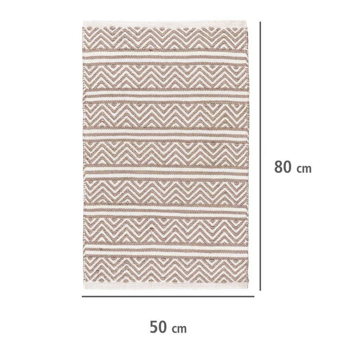 BADTEPPICH Shaki 80/50 cm - Beige, Textil (80/50cm)