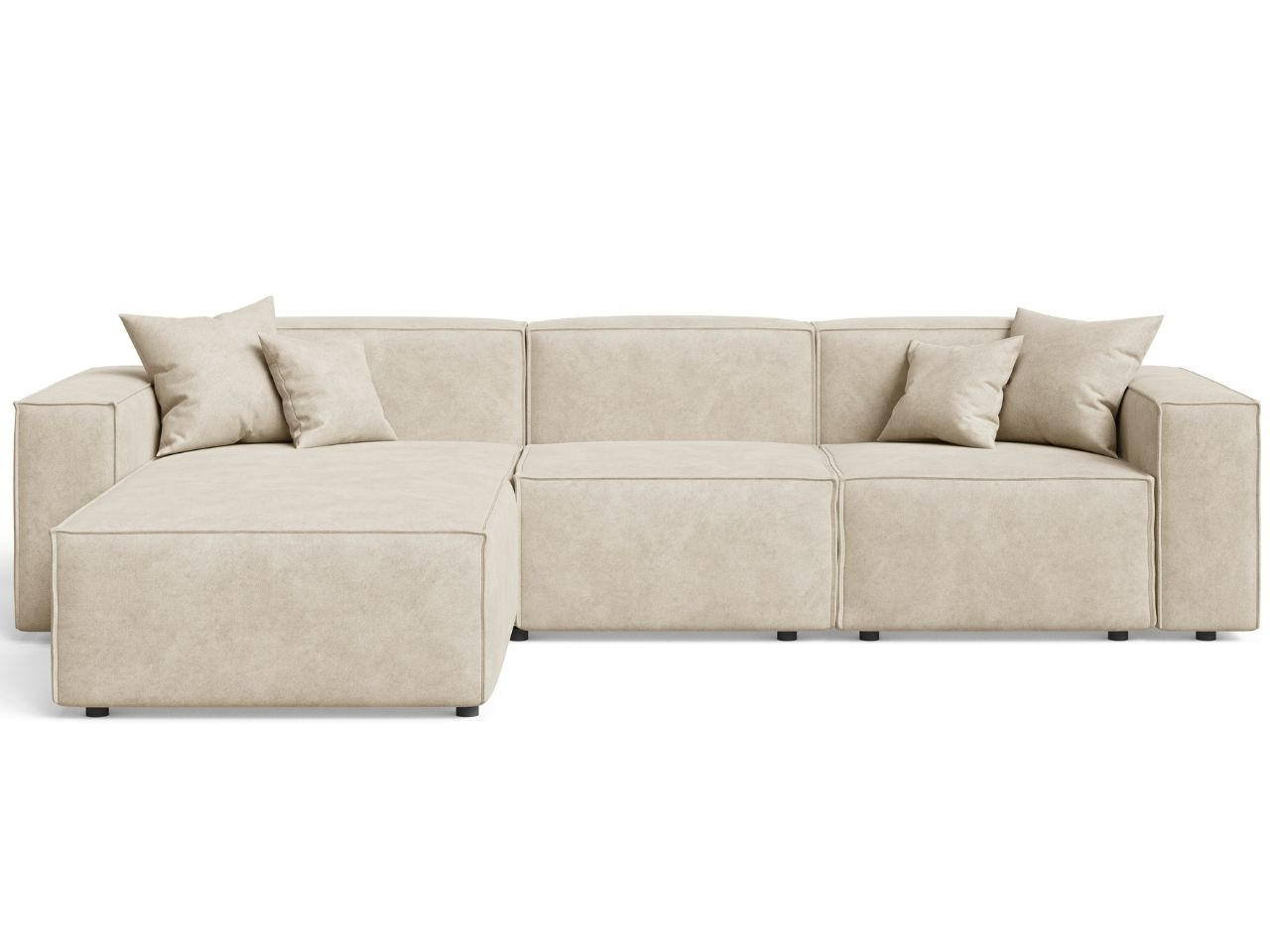 ECKSOFA Arizona Beige Links - Beige, Holz/Textil (180/265cm) - Graingold