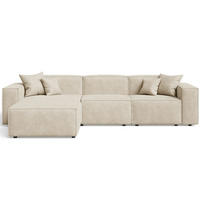 ECKSOFA Arizona Beige Links - Beige, Holz/Textil (180/265cm) - Graingold