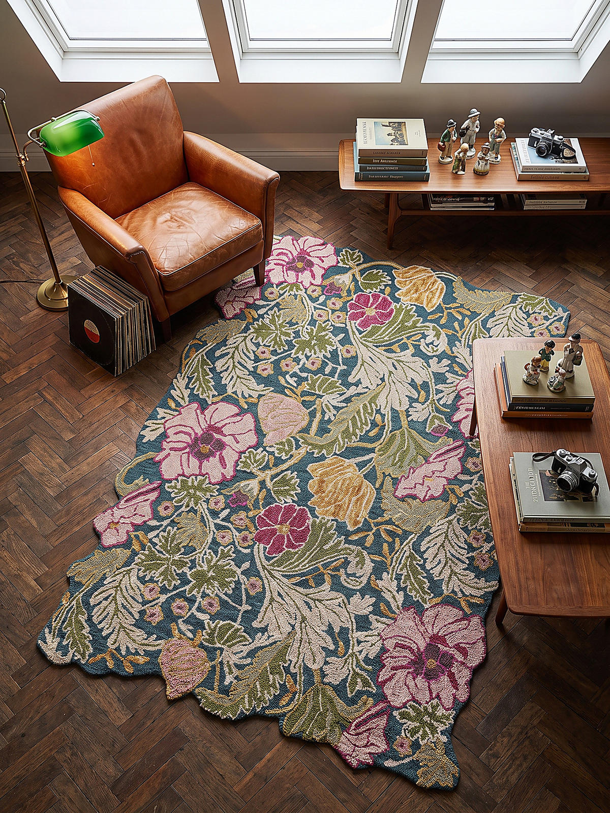 WOLLTEPPICH handgetuftet CHAR, Blütenmuster, Multi, 120 x 170 cm - Multicolor, Textil (120/170cm) - KADIMA DESIGN
