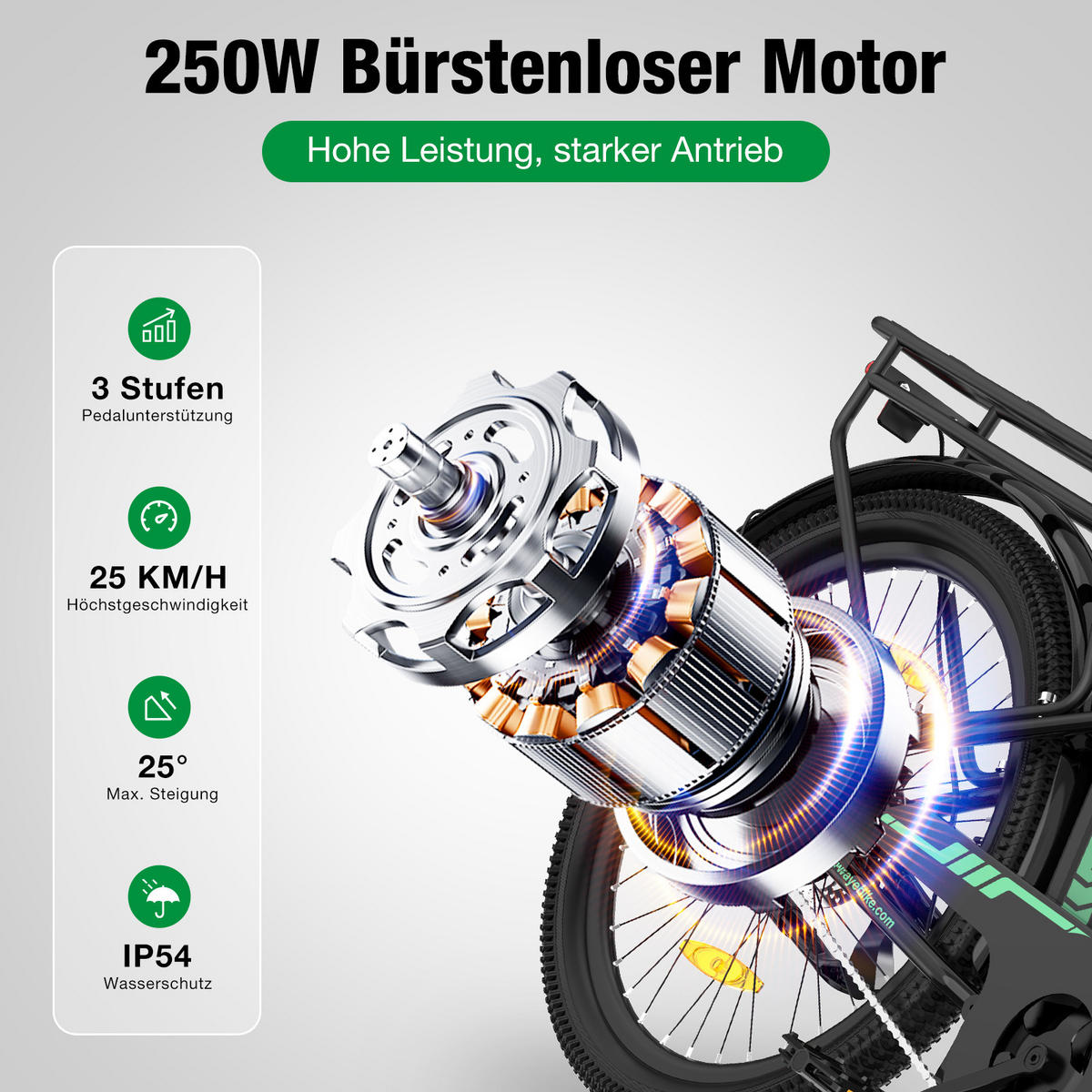 ELEKTROFAHRRAD BK8SL 27,5 Zoll mit LCD-Display ,maximale Reichweite 100 km - Schwarz, Metall (76cm) - COLORWAY