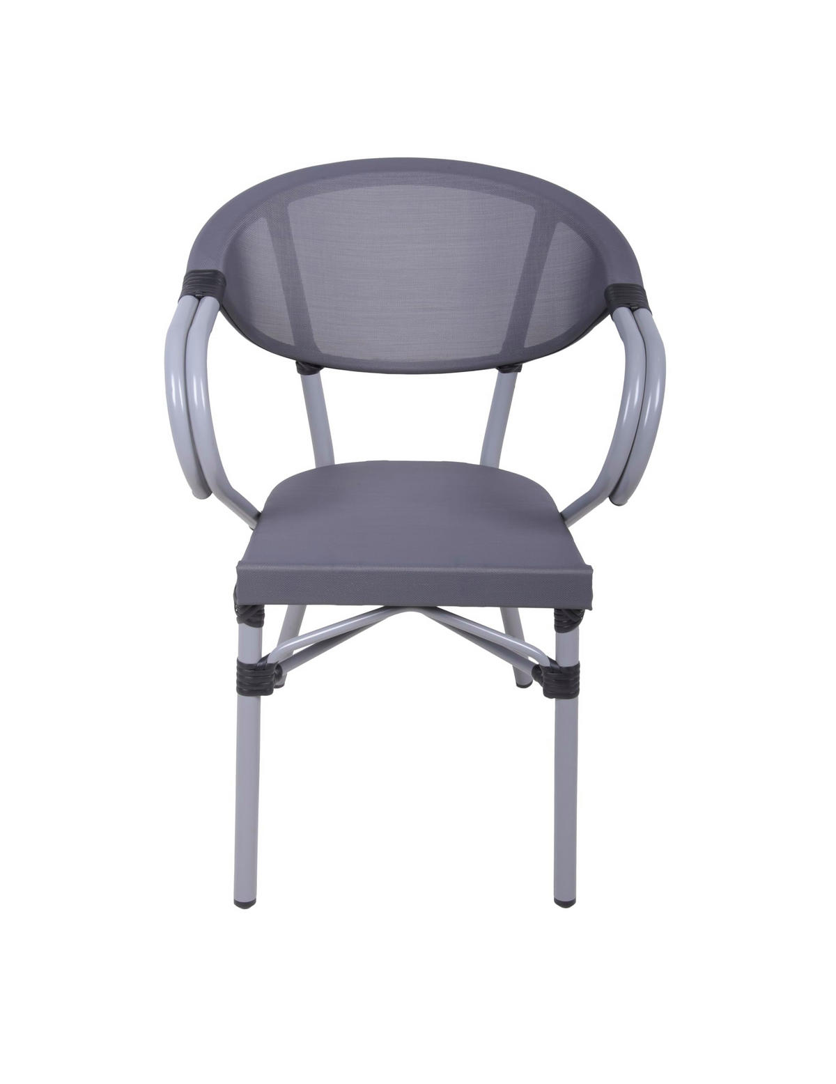 GARTENSTUHL 2er Set Sion Grau Stapelstuhl - Grau, Kunststoff (58/82/55cm) - DELUKE