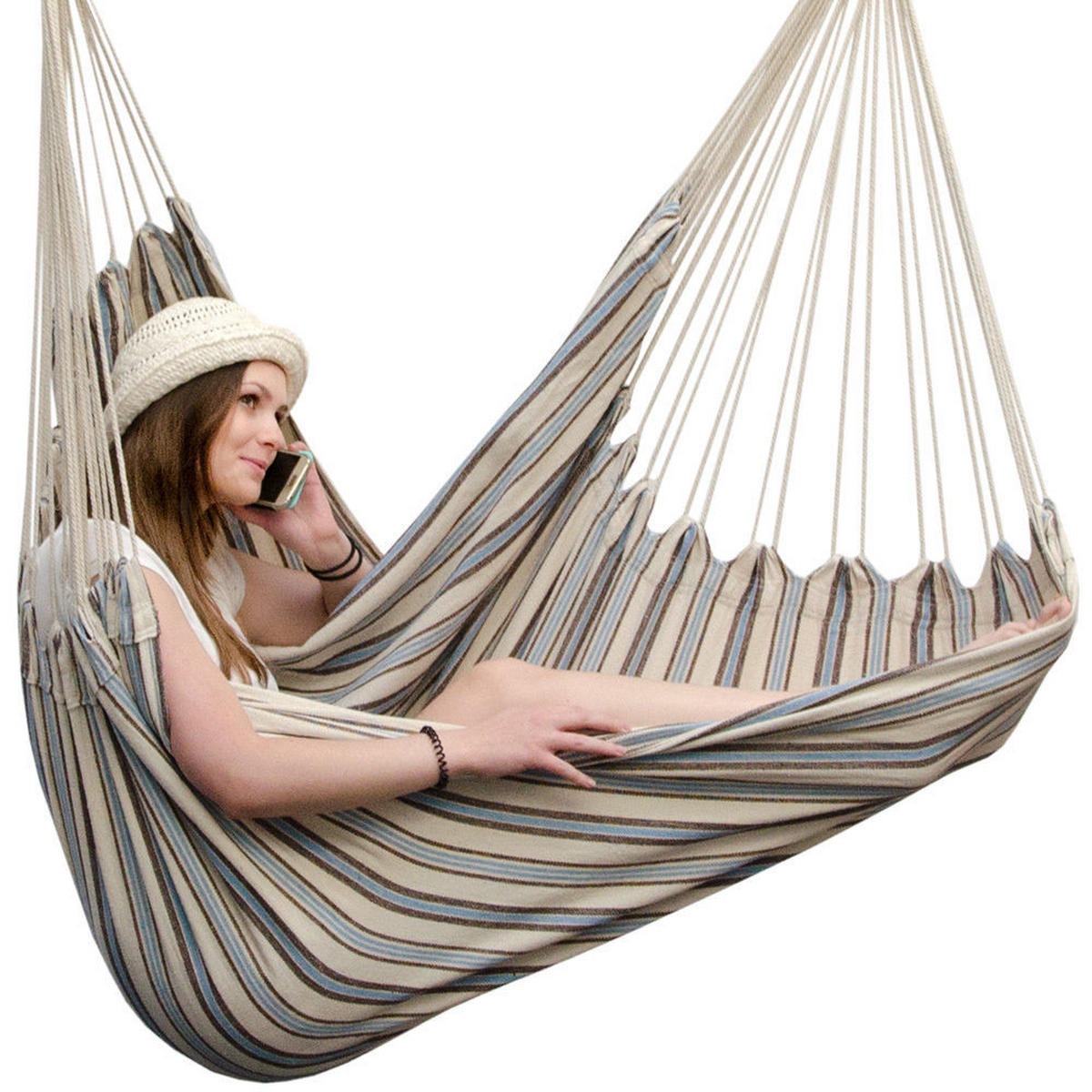 XXL-HÄNGESESSEL bis 150kg, 185/130 cm Multicolor - Multicolor, Textil (130/155/185cm) - Amanka