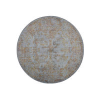 VINTAGE-TEPPICH Miray waschbar ø 160 cm rund - Orange/Grau, Kunststoff (160/160cm) - benuta Nest