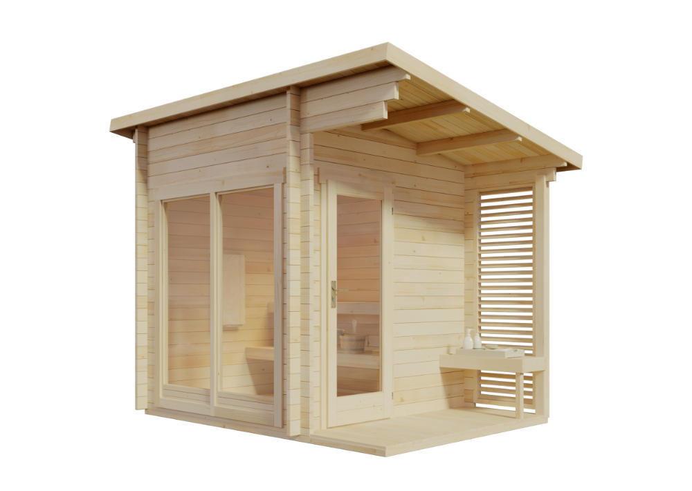FinnTherm Gartensauna Natur 330x262x251 cm