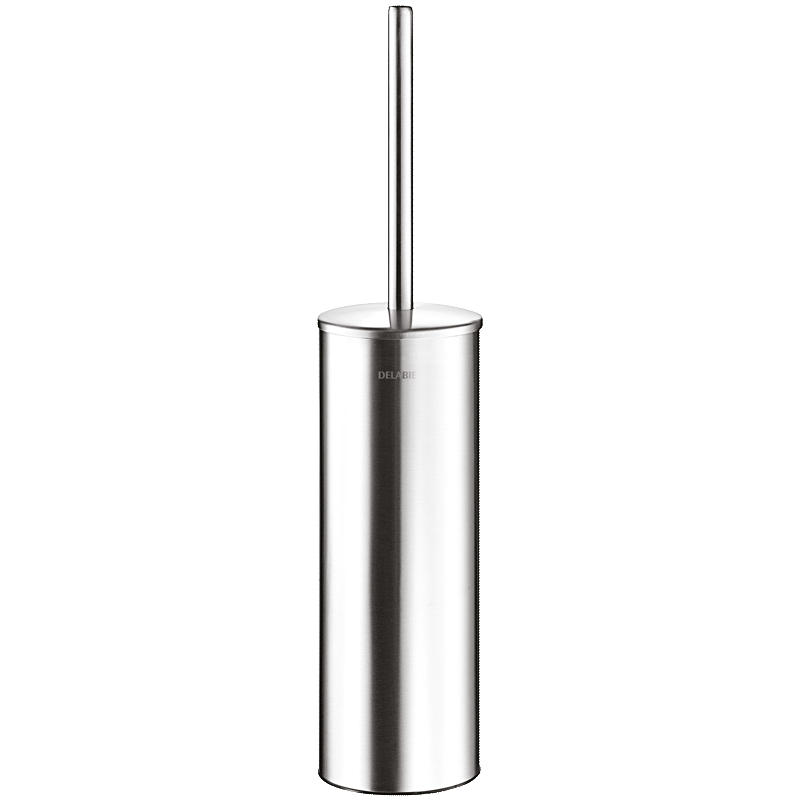 WC-BÜRSTENGARNITUR bodenstehend Edelstahl satiniert - Chromfarben, Metall (15/15/50cm) - Delabie