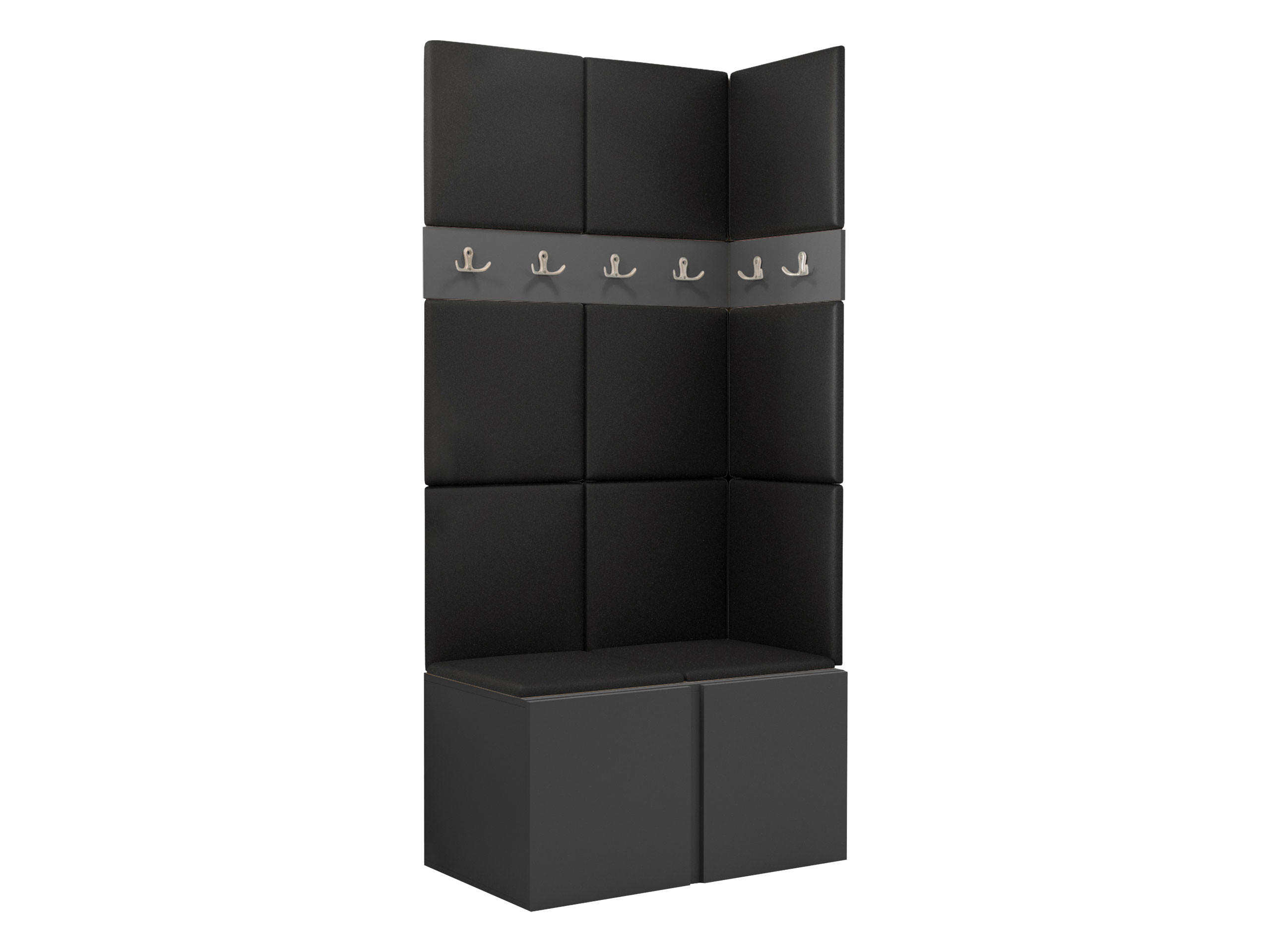 Mirjan24 Garderoben-Set Graphit, Schwarz 84x186x46 cm