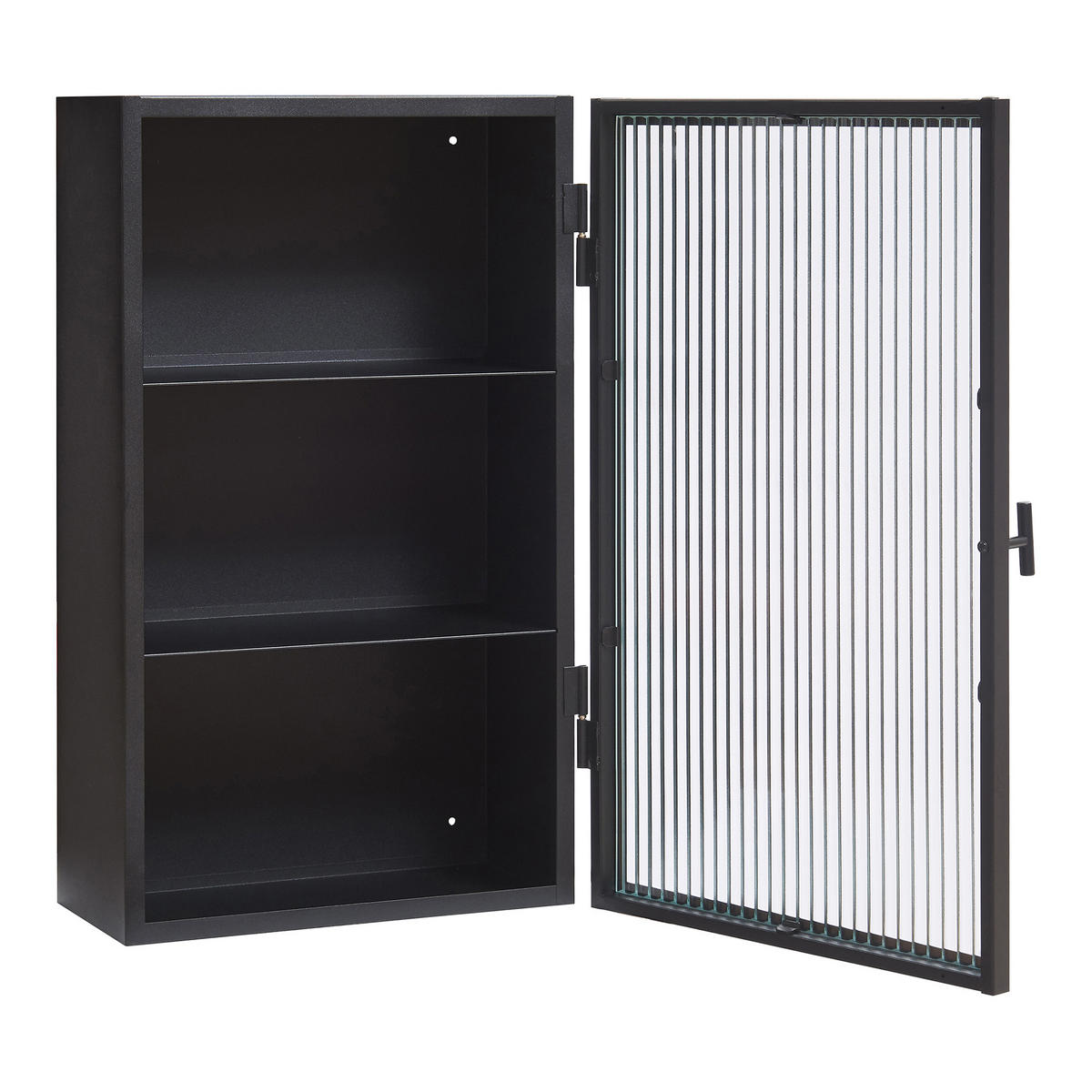 WANDSCHRANK Zundert - Schwarz, Glas/Metall (35/60/15cm) - [en.casa]