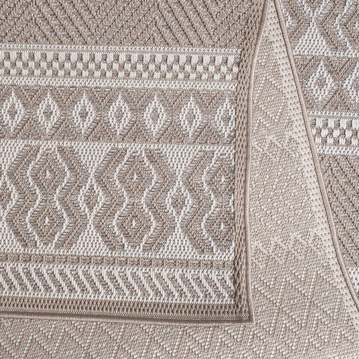 OUTDOORTEPPICH 80/80 cm Vermont 183 - Beige, Kunststoff (80/80cm) - Paco Home