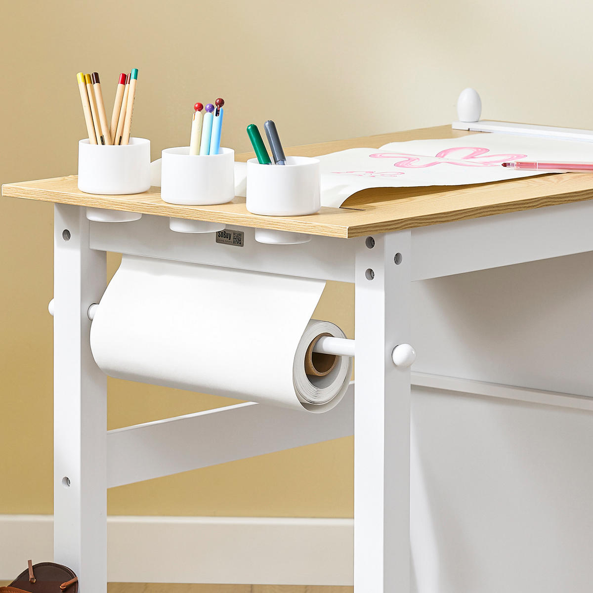 KINDERSITZGRUPPE Weiß - Weiß, Holzwerkstoff (80/66/50cm) - SoBuy