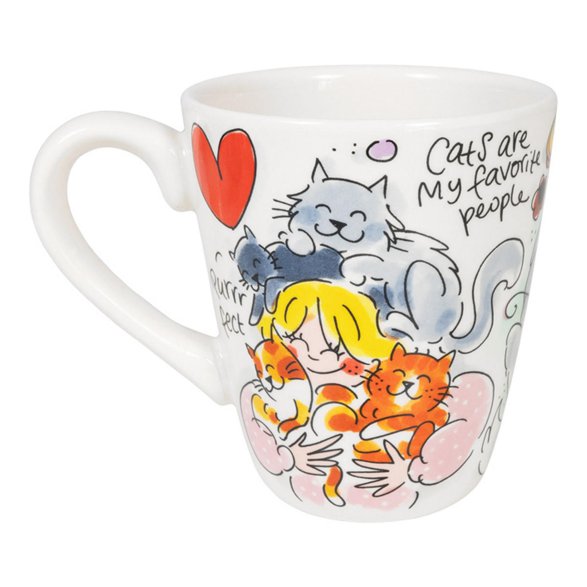 BECHER Katze in Bunt - 350 ml - Multicolor, Keramik (0.35L) - Blond Amsterdam