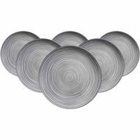 SPEISETELLER Sendai Wirbel grau ø 27 cm 6er Set - Grau, Keramik (27cm) - Ritzenhoff Breker