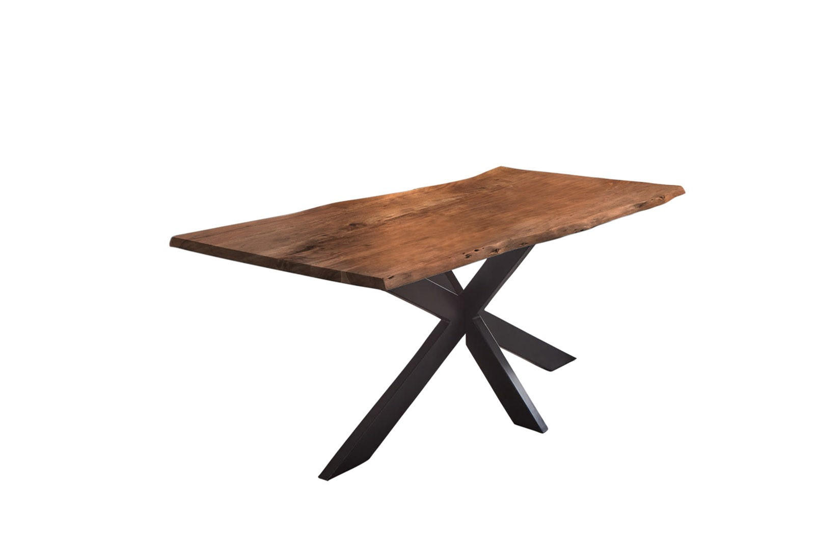 ESSTISCH TABEA - Schwarz/Braun, Holz/Metall (100/220/77cm) - SAM