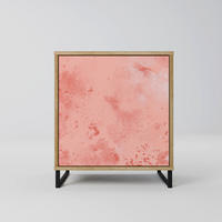 SIDEBOARD CRANE DANCE, Eichefarben, 57,5x42x67,5 cm, Schwarze Metall-Rahmenfüße - Eichefarben/Multicolor, Holzwerkstoff/Metall (57.5/67.5/42cm) - SpaceRebels