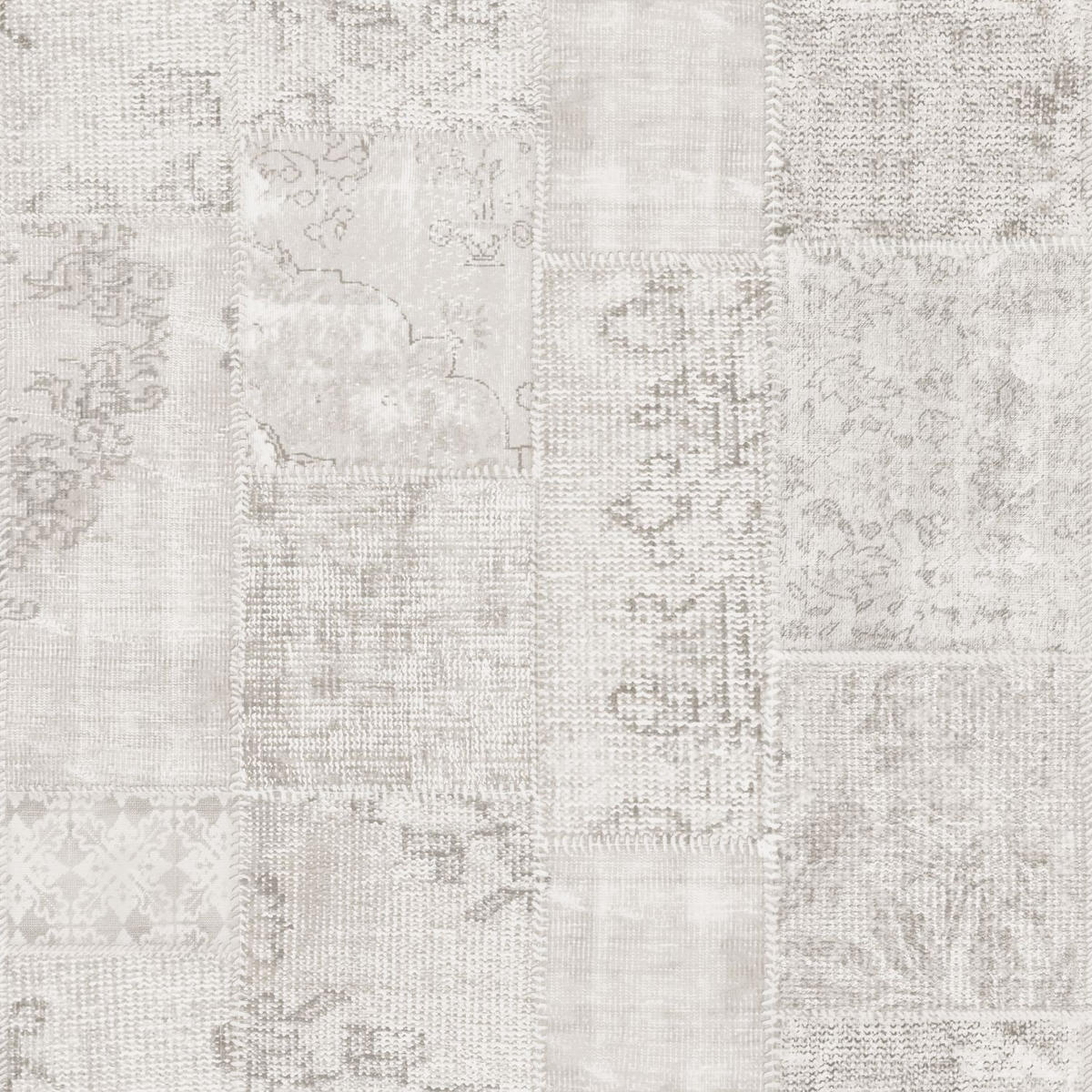 TAPETE Kelim-Patchwork 53 cm x 10.05 m - Grau, Papier (53/1000cm) - Sanders & Sanders