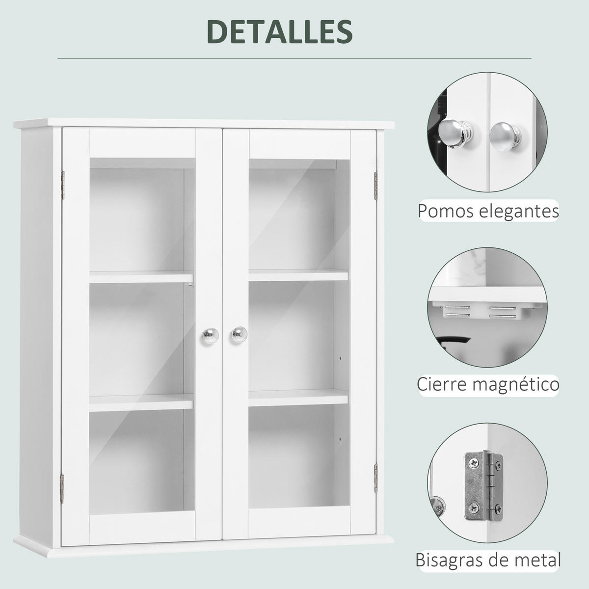 HÄNGESCHRANK Weiß 1 Stück - Weiß, Kunststoff (55/65/20cm) - GiPP