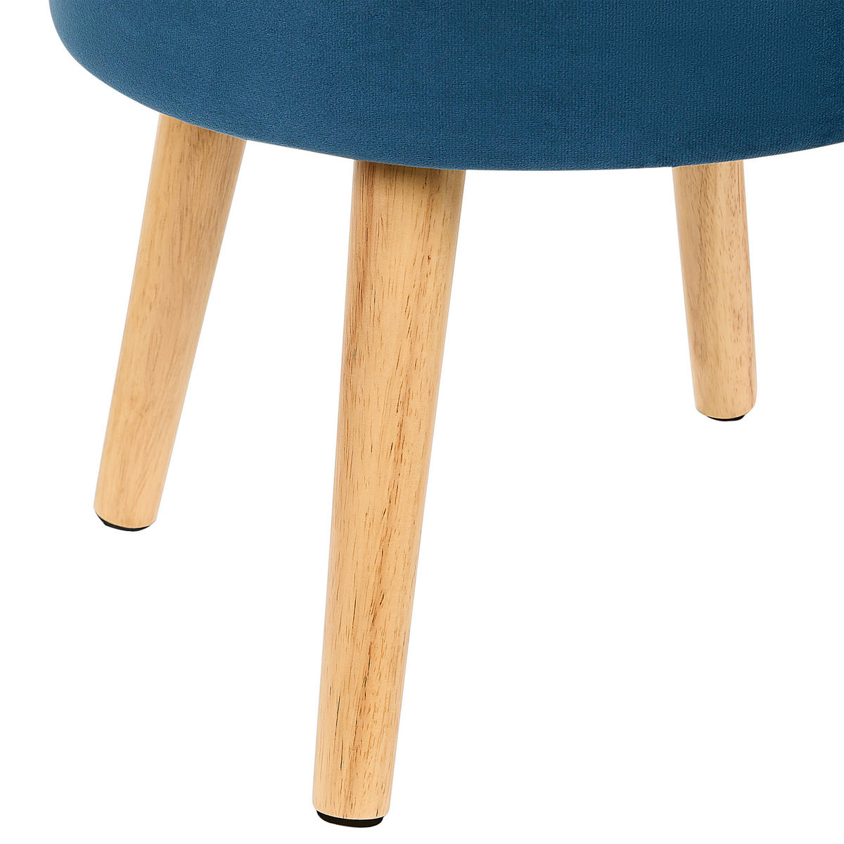 HOCKER Neely 39/39/43 cm - Blau, Textil (39/43/39cm) - Beliani
