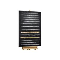 ACRYLBILD HANDGEMALT Schwarz 83/123 cm - Schwarz, Textil (82.5/122.5cm) - KUNSTLOFT