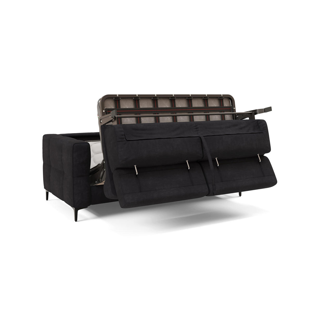 SCHLAFSOFA Gardenia - Schwarz, Metall (218/88/94cm) - Divani.store