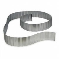 RASENKANTE Silber Grau Metall verzinkt 16x500 cm - Silberfarben, Metall (500/16/0.1cm) - Relaxdays
