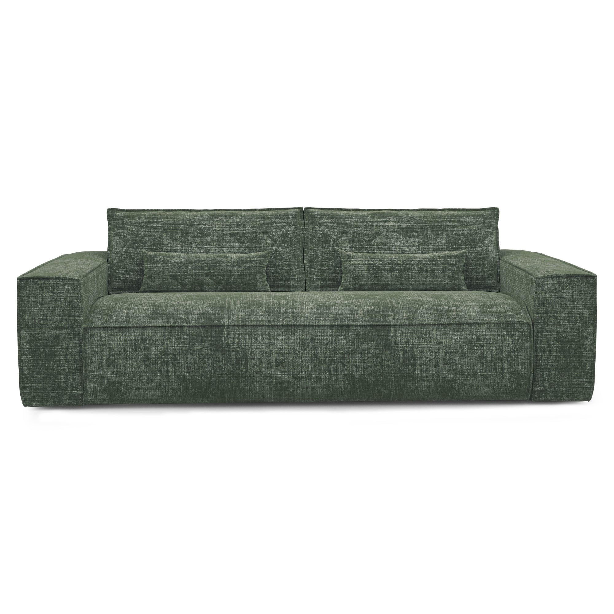 SCHLAFSOFA Express JUNE Geprägter Samt Smaragdgrün 236cm - Smaragdgrün/Grün, Textil (236/80/100cm) - Premium Interiors