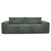 SCHLAFSOFA Express JUNE Geprägter Samt Smaragdgrün 236cm - Smaragdgrün/Grün, Textil (236/80/100cm) - Premium Interiors