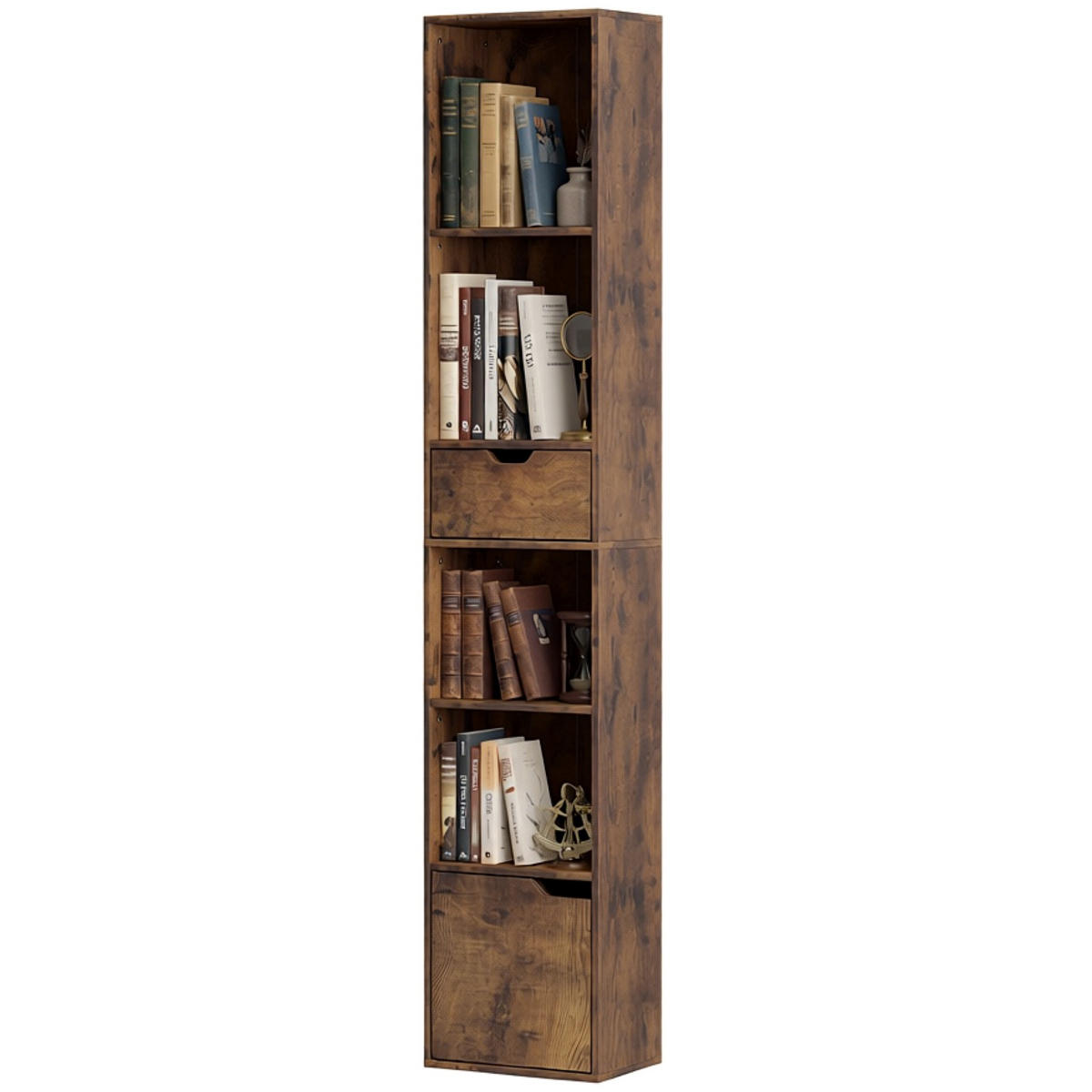 BÜCHERREGAL Braun 30/24/158 cm - Braun, Holzwerkstoff (24/158/30cm) - PANGIVO