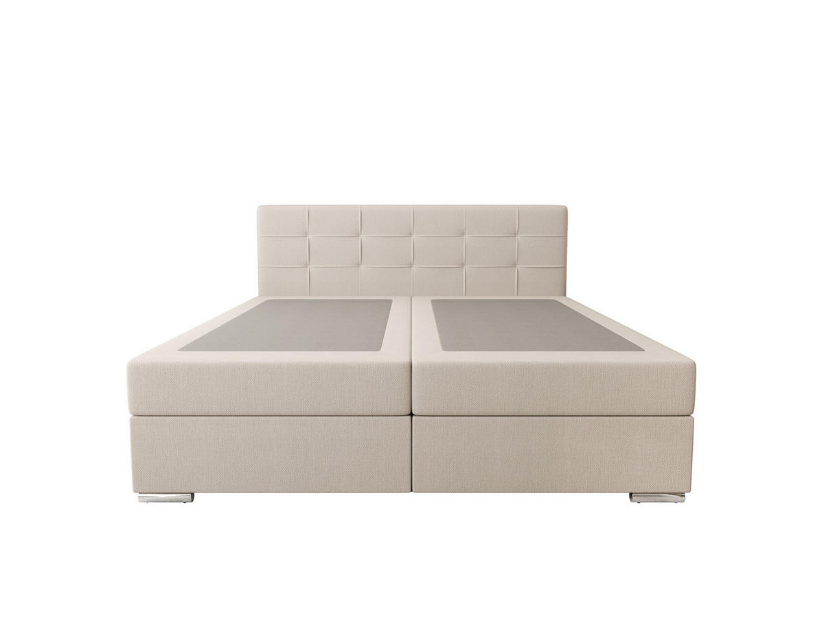 BOXBETT ZILANO 1 mit Matratze H3 und Topper 140x200 Cosmic 10 - Beige, Holz/Textil (140/200cm) - Bedante