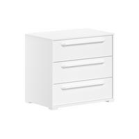 KOMMODE Keelia Weiß Melamin 3 Schubladen Stauraum - Weiß, Kunststoff (68/62/43cm) - 58aufmkessel
