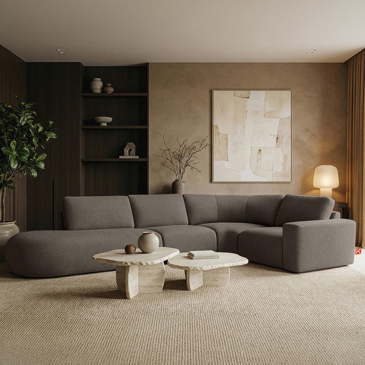 ECKSOFA LINKS ZUCCO, Dunkelbraun - Dunkelbraun, Holz/Holzwerkstoff (224/373cm) - KONSIMO®