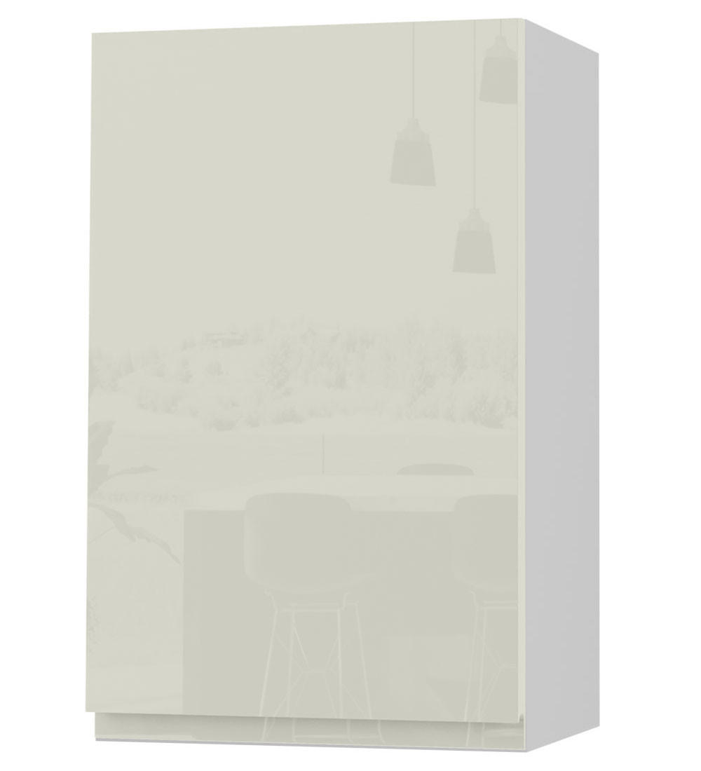 HÄNGESCHRANK Florence W2/45 Weiß / RAL 1013 perlweiß HG 45 / 32,5 / 72cm - Türanschlag links - Weiß Hochglanz/Weiß, Holz/Holzwerkstoff (45/72/32.5cm) - Feldmann-Wohnen