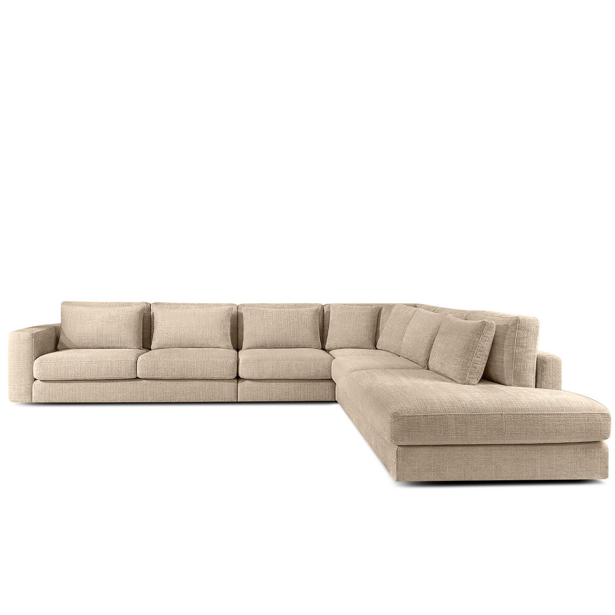 ECKSOFA XL rechts VERUS - Beige, Holz/Holzwerkstoff (377/328cm) - KONSIMO®