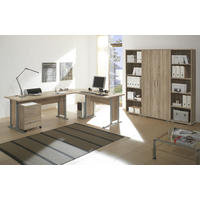 BÜROMÖBEL Office Line in Eiche Sonoma 5 teilig - Braun, Holzwerkstoff (120/80/200cm)