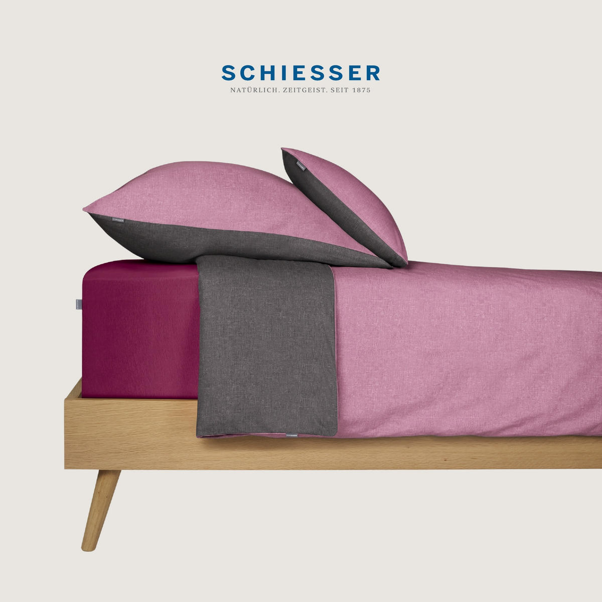 SPANNBETTLAKEN Elli - 97/3 - 100 x 200 cm - Beere - Beere, Textil (100/200cm) - SCHIESSER