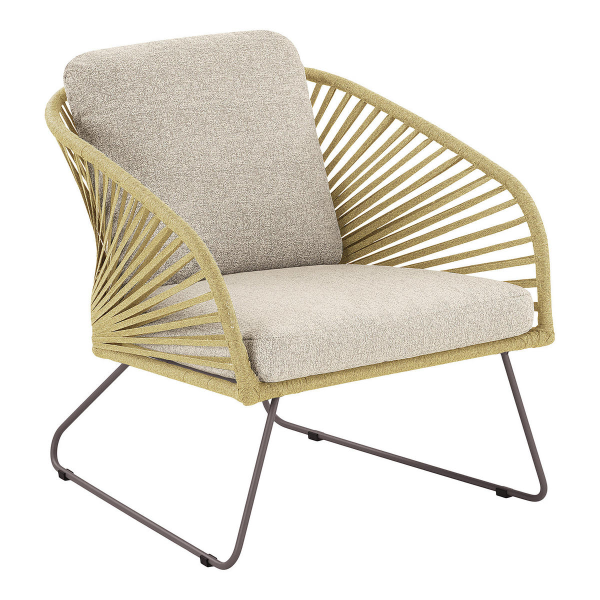 LOUNGESET - 5-teilig - Beige, Holzwerkstoff/Textil - home24