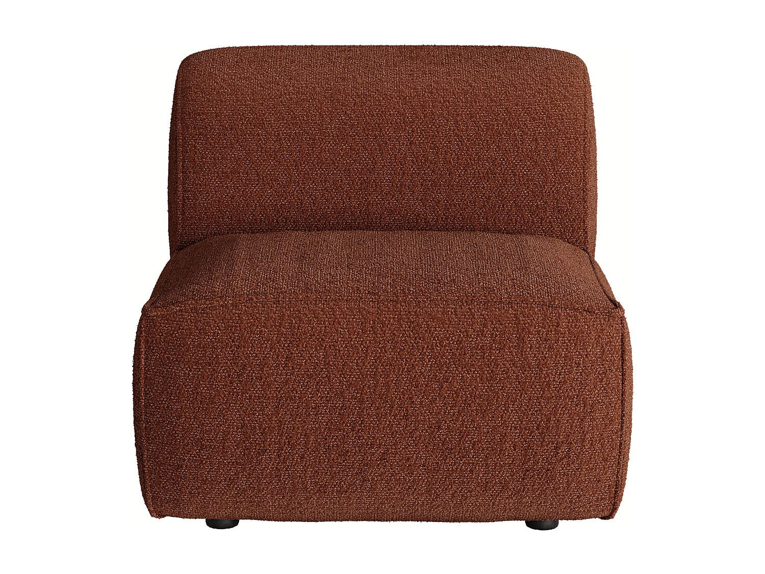 SESSEL mit gerader Rückenlehne - 1 Person - stoff - terracotta Camilio - Terracotta, Textil (75/74/97cm) - Vente-Unique