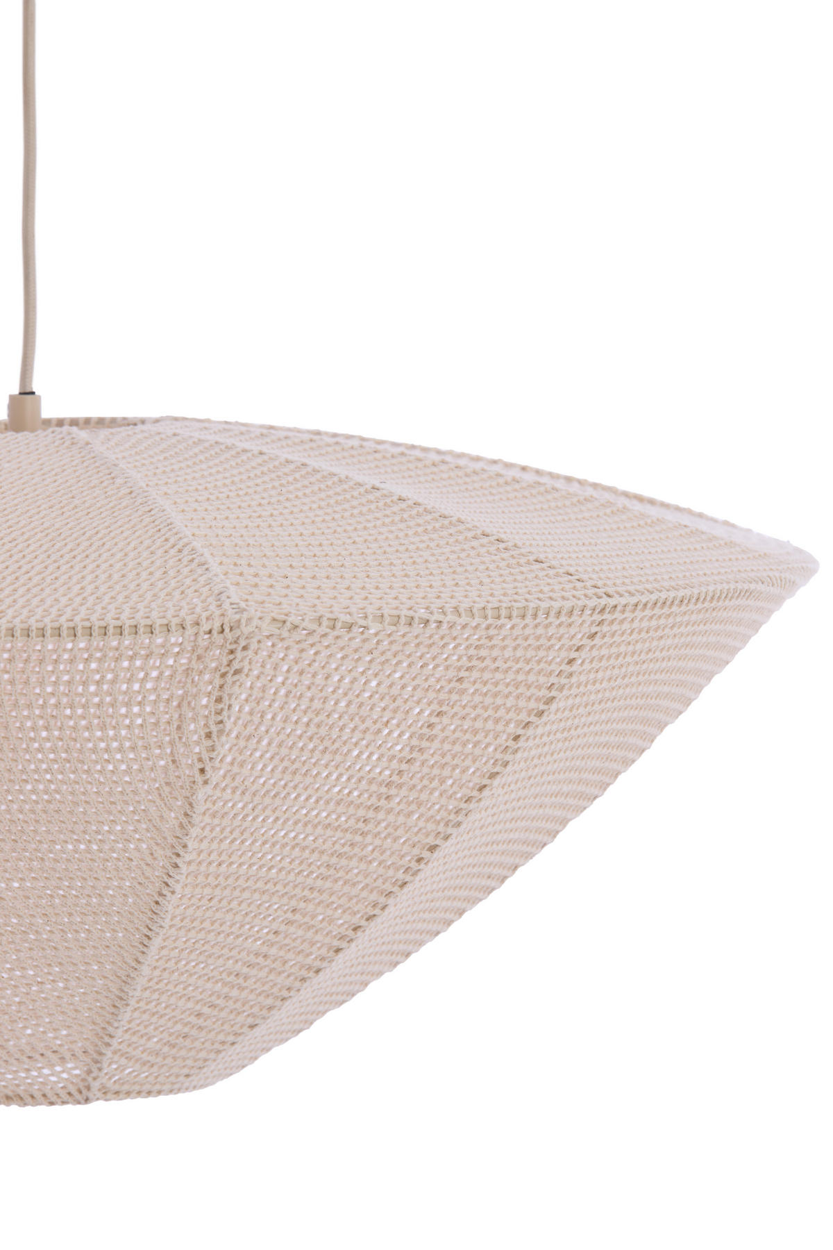 HANGELEUCHTE Satilla Weiß 60/60/25 cm - Weiß, Textil (60/60/25cm) - Light & Living