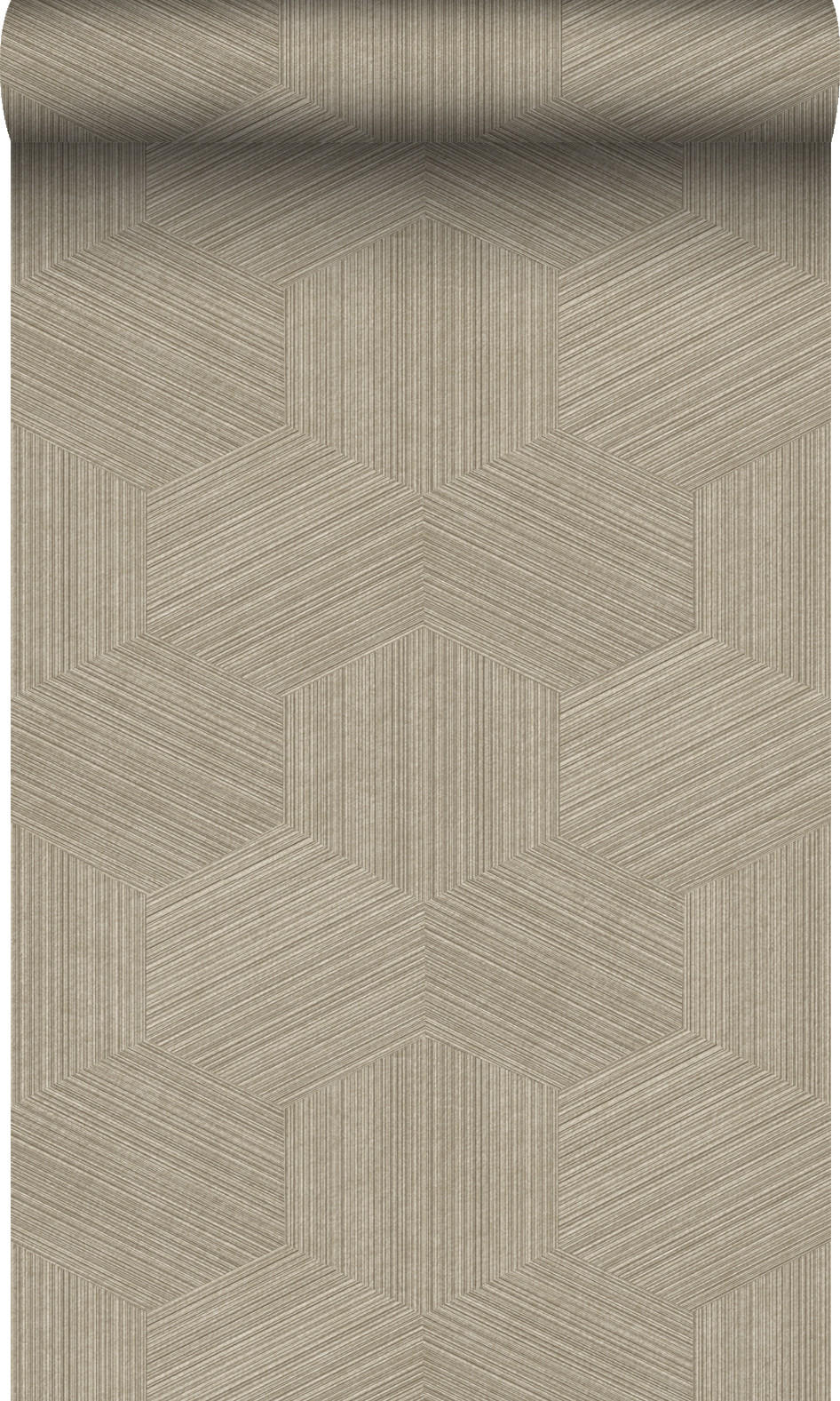 TAPETE 3D-Muster 50 x 900 cm - Beige, Papier (50/900cm) - Origin Wallcoverings