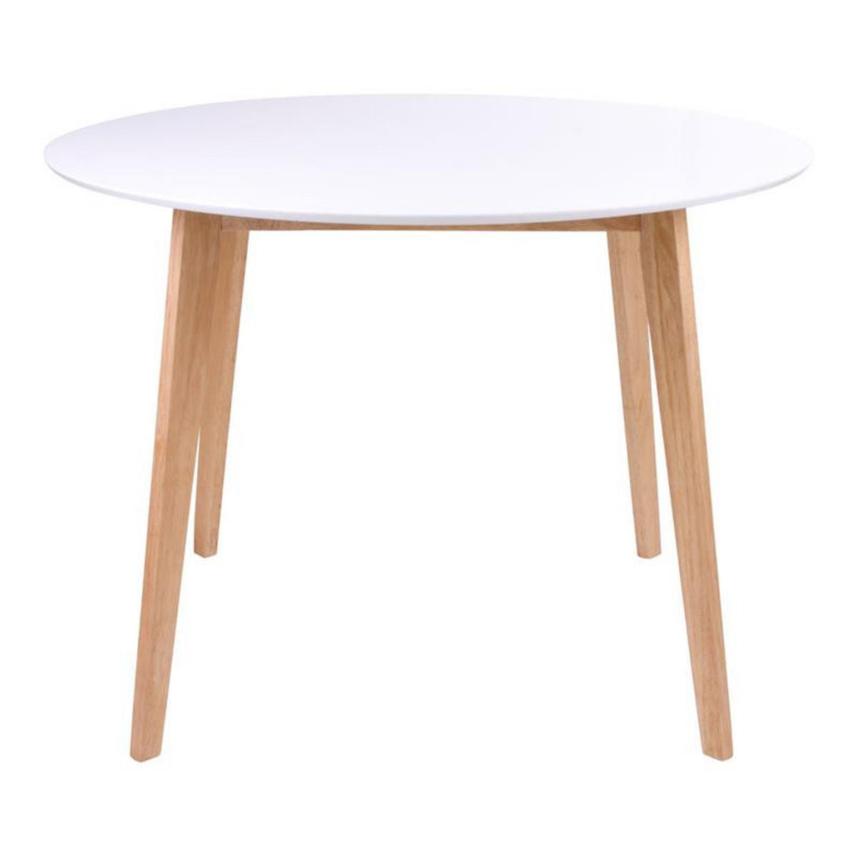 ESSTISCH Ø105 cm in weiss und natur - Weiß, Holzwerkstoff (105/105/75cm) - ebuy24