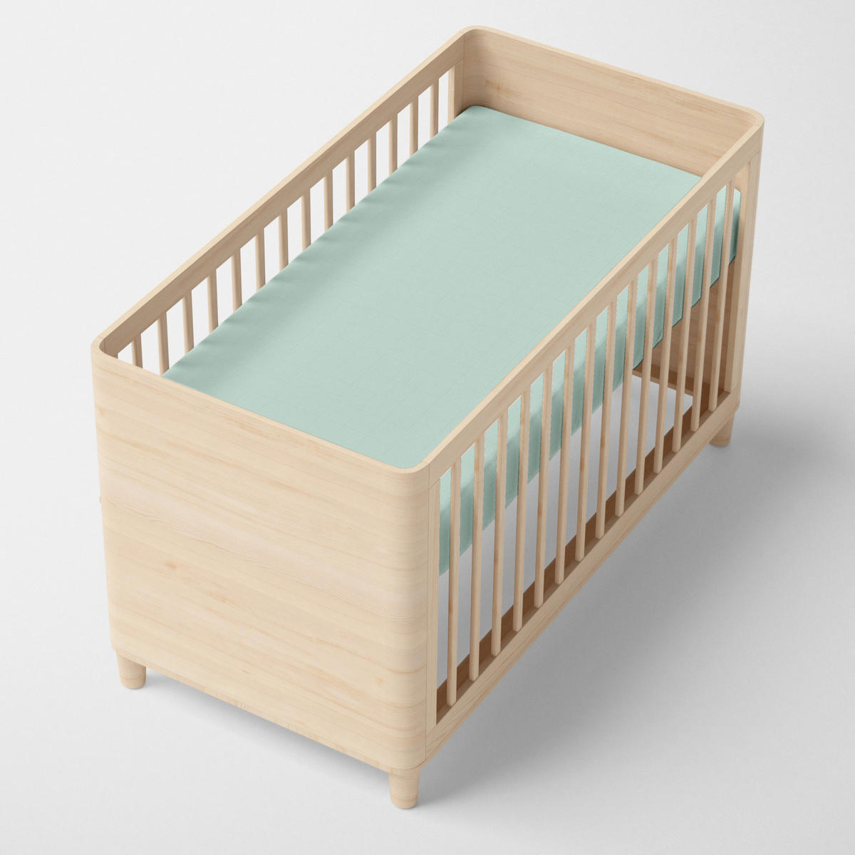 SPANNBETTTUCH basic 60x120x14 cm (kinderbett) minze - Mintgrün, Textil (70/140cm) - Happy Friday