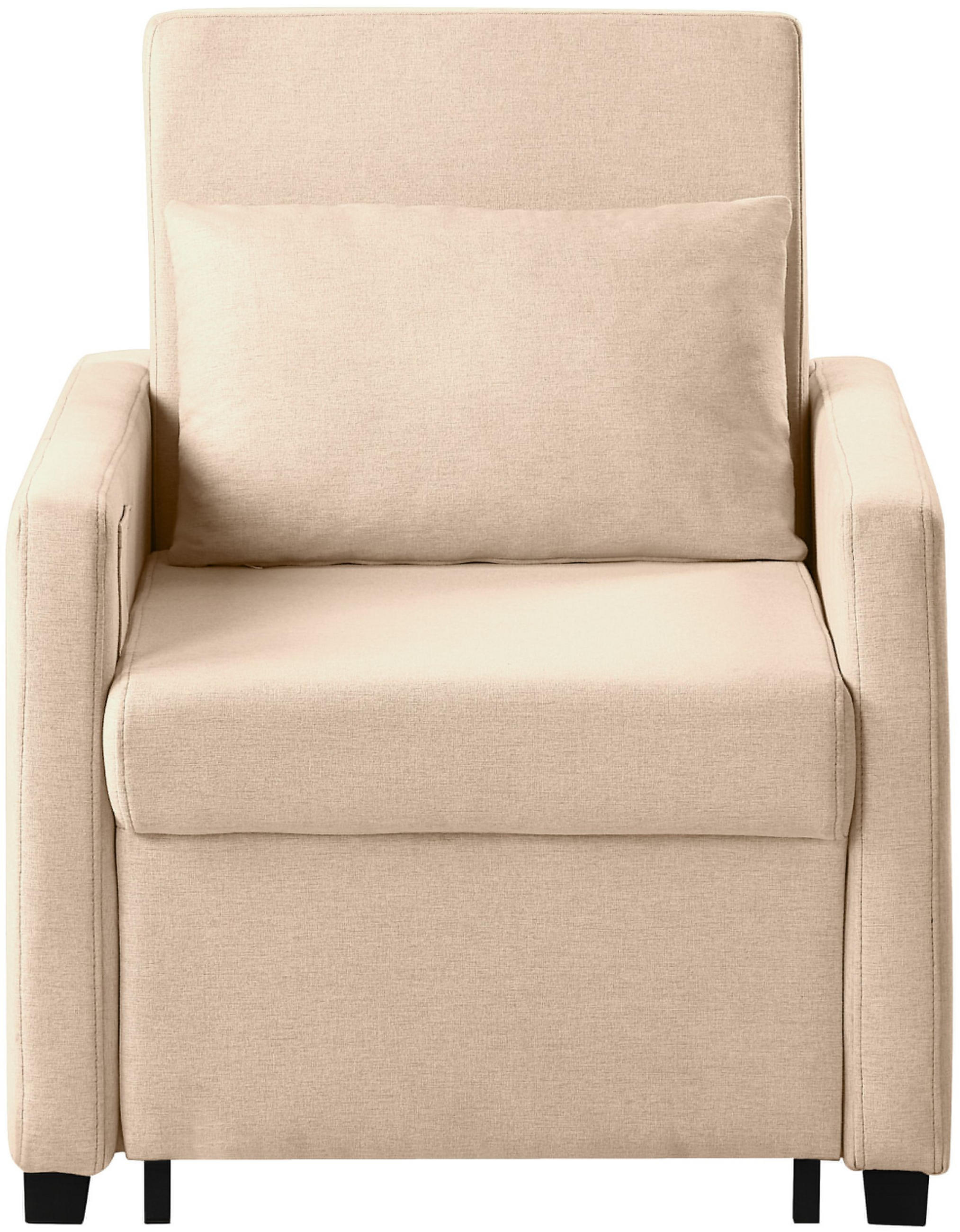 SCHLAFSESSEL Jerry Creme - Creme, Textil (74/89/91cm) - ATLANTIC home collection