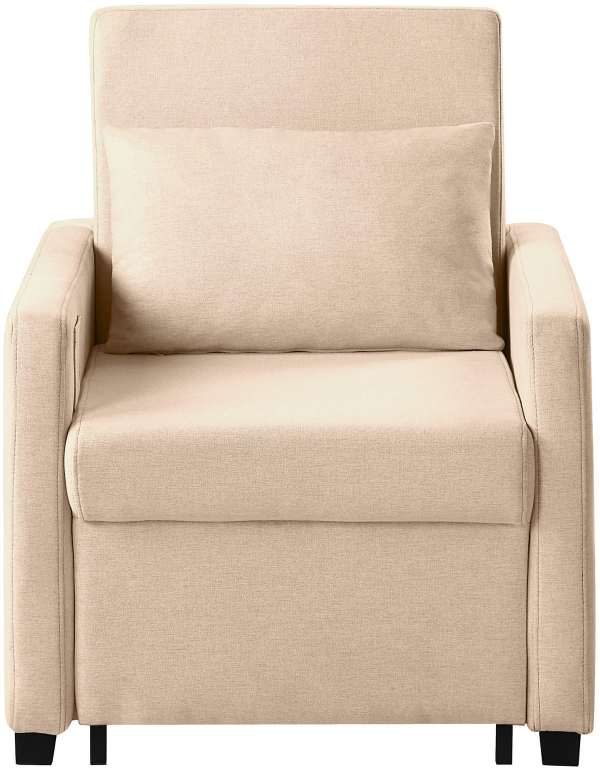 SCHLAFSESSEL Jerry Creme - Creme, Textil (74/89/91cm) - ATLANTIC home collection